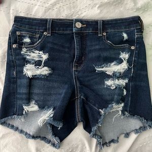 Distressed American Eagle blue Jean shorts